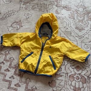 Baby Gap 0-6M Yellow Hooded rain Jacket